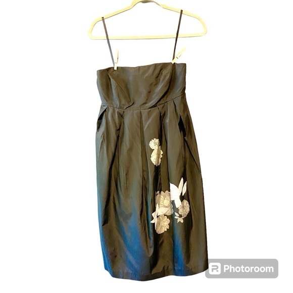 Gap Gray Appliqué Floral Strapless Dress, Womens size 8 - Picture 12 of 12